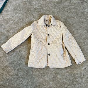 Burberry Cream Quilted Jacket